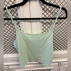#45 Women’s AE Tank top, ribbed, mint green, cropped, NWOT